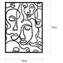 Wallity Faces 2 - Escultura de Pared de Metal Negra